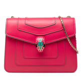 ブルガリ セルペンティ フォーエバー チェーン ショルダーバッグ ピンク レザー レディース BVLGARI 【中古】