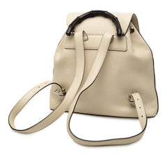 グッチ バンブー リュック バックパック 370833 ホワイト アイボリー レザー レディース GUCCI 【中古】