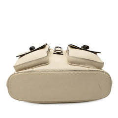 グッチ バンブー リュック バックパック 370833 ホワイト アイボリー レザー レディース GUCCI 【中古】