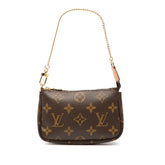 ルイ ヴィトン モノグラム アクセソワール ポーチ ミニハンドバッグ M58009 ブラウン PVC レザー レディース LOUIS VUITTON 【中古】