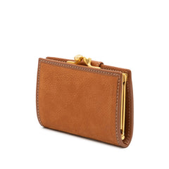 グッチ がま口 コインケース ブラウン レザー レディース GUCCI 【中古】