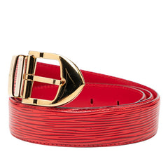 ルイ ヴィトン エピ サンチュール クラシック ベルト 85・34 R15007 レッド レザー メンズ LOUIS VUITTON 【中古】