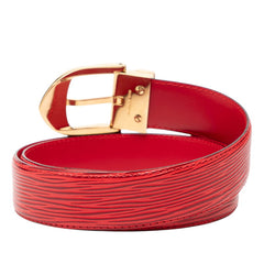 ルイ ヴィトン エピ サンチュール クラシック ベルト 85・34 R15007 レッド レザー メンズ LOUIS VUITTON 【中古】