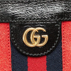 グッチ オフィディア シェリーライン チェーン 斜め掛け ショルダーバッグ 503877 レッド ブラック レザー スエード レディース GUCCI 【中古】