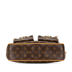 ルイ ヴィトン モノグラム ハドソンGM ショルダーバッグ M40045 ブラウン PVC レザー レディース LOUIS VUITTON 【中古】