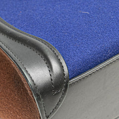 セリーヌ ラゲージ ナノショッパー トリコロール ハンドバッグ ショルダーバッグ 2WAY ブルー ブラウン ブラック ウール レザー レディース CELINE 【中古】