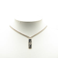 グッチ ダイアゴナル インターロッキングG ネックレス SV925 シルバー レディース GUCCI 【中古】