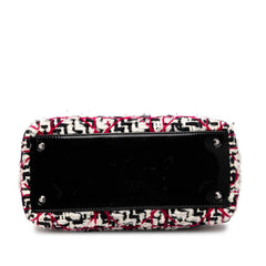 ディオール レディディオール カナージュ ハンドバッグ ショルダーバッグ 2WAY ブラック ホワイト ピンク ツイード レザー レディース Dior 【中古】