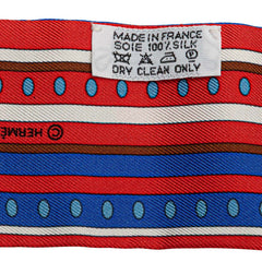 エルメス ツイリー SEQUENCES セカンス 馬 ホース モチーフ スカーフ レッド マルチカラー シルク レディース HERMES 【中古】