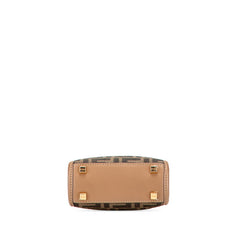 フェンディ ズッカ ショルダーバッグ ハンドバッグ 2WAY 8BS051 ブラウン キャンバス レザー レディース FENDI 【中古】
