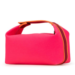 エルメス ブリッドアブラックGM ハンドバッグ ハイビスカス ピンク系 キャンバス レディース HERMES 【中古】