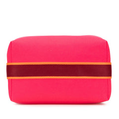 エルメス ブリッドアブラックGM ハンドバッグ ハイビスカス ピンク系 キャンバス レディース HERMES 【中古】