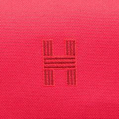 エルメス ブリッドアブラックGM ハンドバッグ ハイビスカス ピンク系 キャンバス レディース HERMES 【中古】