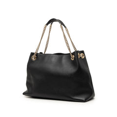 グッチ インターロッキングG ソーホー チェーン トートバッグ ショルダーバッグ 536196 ブラック レザー レディース GUCCI 【中古】