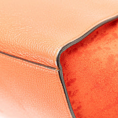 セリーヌ トラペーズ スモール ハンドバッグ ショルダーバッグ 2WAY レッド レザー レディース CELINE 【中古】