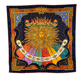 エルメス カレ90 CARPE DIEM 今日一日楽しむ スカーフ ネイビー マルチカラー シルク レディース HERMES 【中古】