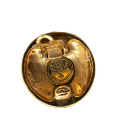 シャネル ココマーク ラウンド イヤリング ゴールド メッキ レディース CHANEL 【中古】