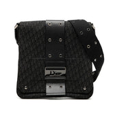 ディオール ストリートシック トロッター ショルダーバッグ ブラック キャンバス レザー レディース Dior 【中古】
