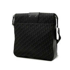 ディオール ストリートシック トロッター ショルダーバッグ ブラック キャンバス レザー レディース Dior 【中古】