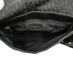 ディオール ストリートシック トロッター ショルダーバッグ ブラック キャンバス レザー レディース Dior 【中古】