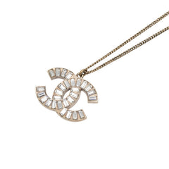 シャネル ココマーク ビジュー チェーン ペンダント ネックレス 10P刻印 ゴールド メッキ ラインストーン レディース CHANEL 中古