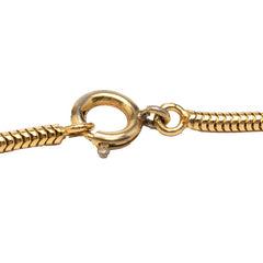 シャネル ココマーク ライオンモチーフ ラウンド ペンダント ネックレス ゴールド メッキ レディース CHANEL 【中古】