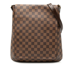 ルイ ヴィトン ダミエ ミュゼット ショルダーバッグ N51302 ブラウン PVC レザー レディース LOUIS VUITTON 【中古】