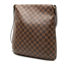ルイ ヴィトン ダミエ ミュゼット ショルダーバッグ N51302 ブラウン PVC レザー レディース LOUIS VUITTON 【中古】