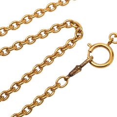 シャネル ココマーク ライオン モチーフ ロングネックレス ゴールド メッキ レディース CHANEL 【中古】