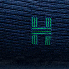 エルメス ブリッドアブラックPM ハンドバッグ ネイビー グリーン コットン レディース HERMES 【中古】