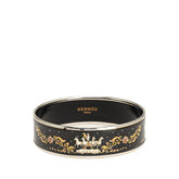 エルメス エマイユ 馬 ペガサス 星 モチーフ バングル シルバー ブラック マルチカラー メタル レディース HERMES 【中古】