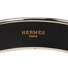 エルメス エマイユ 馬 ペガサス 星 モチーフ バングル シルバー ブラック マルチカラー メタル レディース HERMES 【中古】