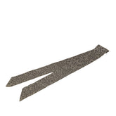 エルメス ツイリー アルファベット柄 スカーフ グレー ブラック シルク レディース HERMES 【中古】