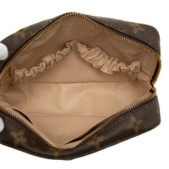 ルイ ヴィトン モノグラム トゥルーストワレット18 ポーチ M47526 ブラウン PVC レザー レディース LOUIS VUITTON 【中古】
