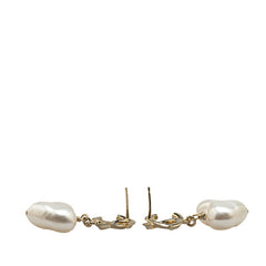 シャネル ココマーク ハート モチーフ スイング スタッドピアス ゴールド フェイクパール メッキ レディース CHANEL 【中古】