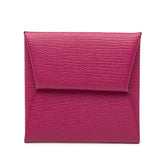 エルメス バスティア コインケース 小銭入れ ローズ パープル シェーブル レディース HERMES 【中古】