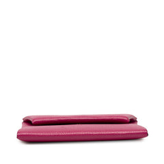 エルメス バスティア コインケース 小銭入れ ローズ パープル シェーブル レディース HERMES 【中古】