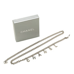シャネル ロゴ チェーン ベルト シルバー メタル レディース CHANEL 【中古】