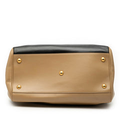 サンローラン クラシック ダッフル6 ハンドバッグ ショルダーバッグ 2WAY 322049 ベージュ ブラック レザー レディース SAINT LAURENT 【中古】
