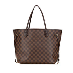 ルイ ヴィトン ダミエ ネヴァーフルMM トートバッグ ショルダーバッグ N41358 ブラウン PVC レザー レディース LOUIS VUITTON 【中古】