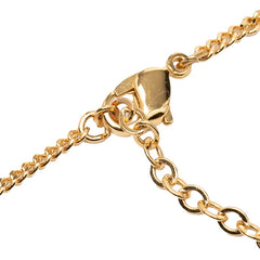 ディオール ロゴ ラインストーン ネックレス ゴールド メッキ レディース Dior 【中古】