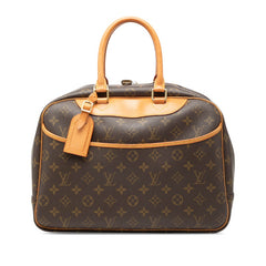 ルイ ヴィトン モノグラム ドーヴィル ハンドバッグ M47270 ブラウン PVC レザー レディース LOUIS VUITTON 【中古】