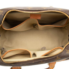 ルイ ヴィトン モノグラム ドーヴィル ハンドバッグ M47270 ブラウン PVC レザー レディース LOUIS VUITTON 【中古】