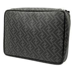 フェンディ ズッカ セカンドバッグ クラッチバッグ 7N0115 グレー マルチカラー PVC レザー メンズ FENDI 【中古】