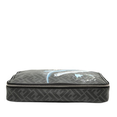 フェンディ ズッカ セカンドバッグ クラッチバッグ 7N0115 グレー マルチカラー PVC レザー メンズ FENDI 【中古】