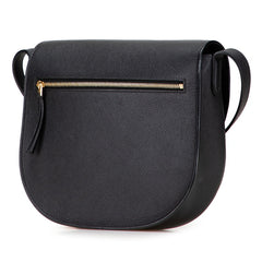 セリーヌ ロゴ ショルダーバッグ ブラック レザー レディース CELINE 【中古】