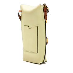 ロエベ アナグラム ゲートポケット 斜めかけ ショルダーバッグ イエロー レザー レディース LOEWE 【中古】