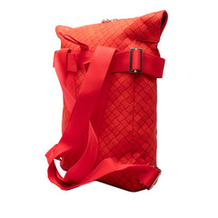 ボッテガヴェネタ イントレチャート ニューラバー リュックサック バックパック レッド ラバー レディース BOTTEGAVENETA 中古
