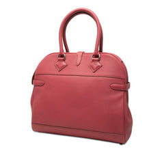 エルメス アトラス35 ハンドバッグ □N 2010 レッド ピンク系 シルバー金具 トリヨンクレマンス レディース HERMES 【中古】
