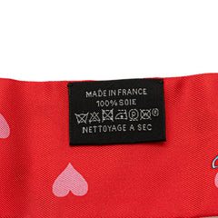 エルメス ツイリー TEA TIME ティータイム スカーフ レッド ピンク マルチカラー シルク レディース HERMES 【中古】